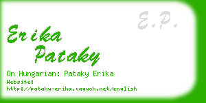 erika pataky business card